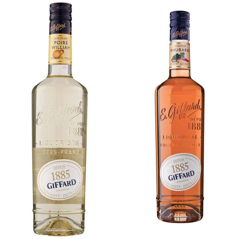 Giffard Poire William Pear Liqueur, 70 cl & Rhubarb Liqueur 700 ml