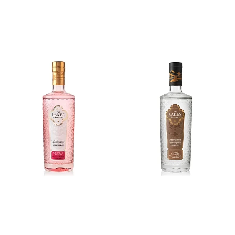 The Lakes Rhubarb and Rosehip Gin Liqueur (25% ABV, 70cl) & Salted Caramel Vodka Liqueur (25% ABV, 70cl)