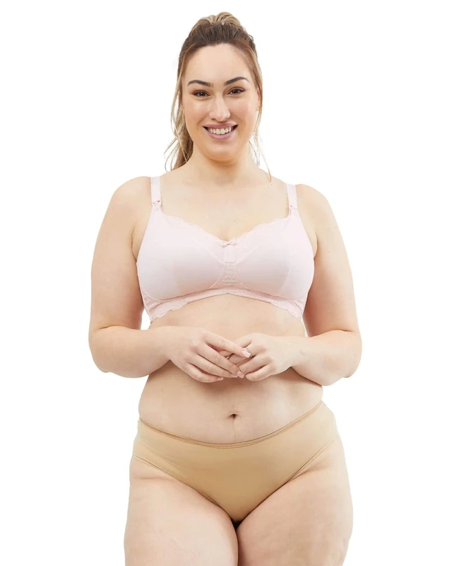 Cake Maternity Taffy Wire Free Nursing Bra, Soft Cup Full Coverage Maternity Bra, 32DD UK/ 32E US, Rose