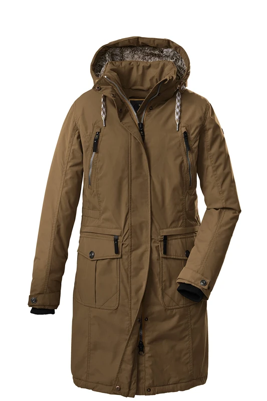 G.I.G.A. DX GIGEQ 38720-000 Women's Casual Functional Coat with Zip-Off Hood GW 47 WMN CT Light Brown 36