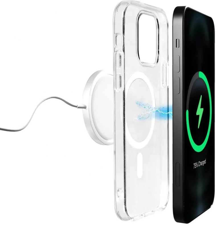 Puro LITE MAG Case Compatible with iPhone 14 and iPhone 13; Transparent TPU; Compatible with MagSafe Charging; Reinforced Corners; iPhone Protection on All Sides