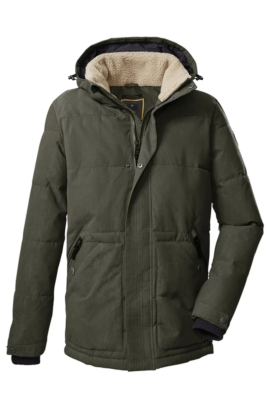 G.I.G.A. DX GIGEQ 38543-000 Men's Casual Functional Jacket in Down Look with Zip-Off Hood GW 44 MN QLTD JCKT, Olive, L