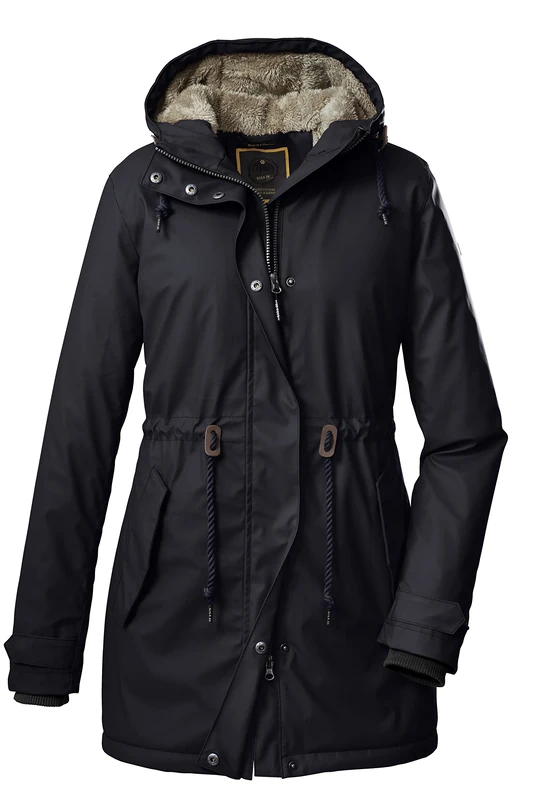 G.I.G.A. DX GIGEQ 38937-000 Women's Casual PU Functional Parka with Hood GW 53 WMN JCKT, Dark Navy, 36