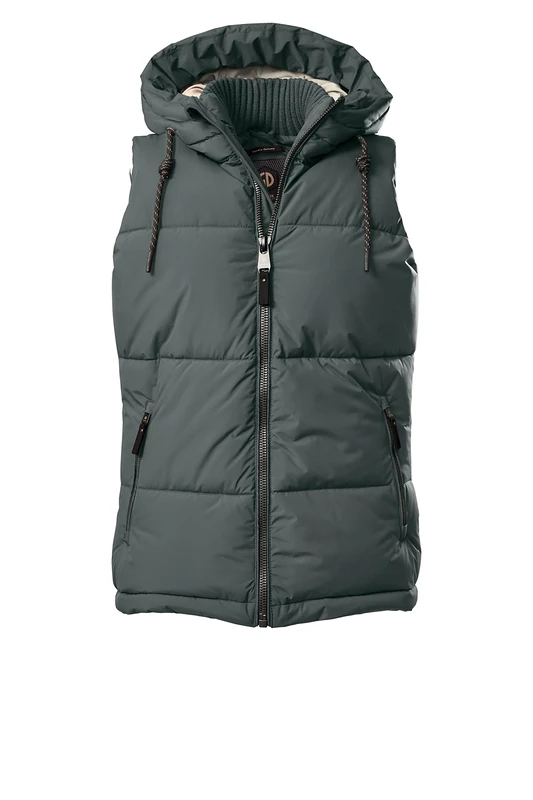 G.I.G.A. DX (GIGEQ 31 WMN QLTD VST Women's Casual Functional Vest in Down Look with Hood, Dark Teal, 36, 38791-000