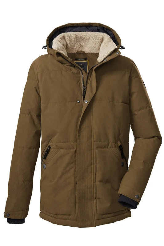 G.I.G.A. DX Men's Gw 44 Mn Qltd Jckt Casual Functional Jacket in Down Look with Zip-Off Hood, Light Brown, S