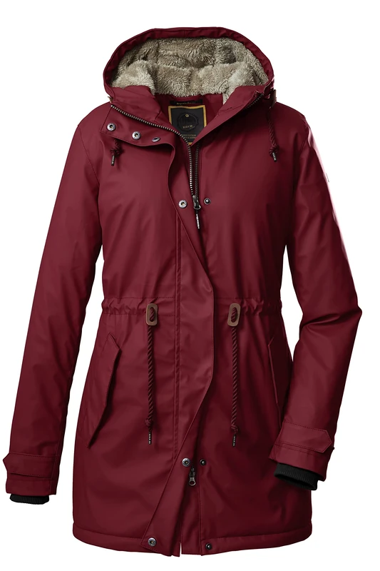 G.I.G.A. DX GIGEQ 38937-000 Women's Casual PU Functional Parka with Hood GW 53 WMN JCKT, Deep Red, 36