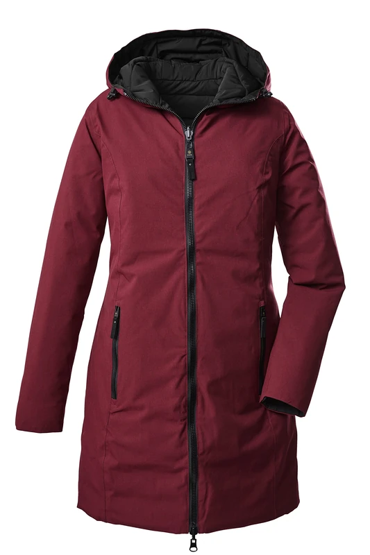 G.I.G.A. DX Women's Gw 2 Wmn Prk Casual Functional Reversible Parka with Hood, deep red, 36 (EU)