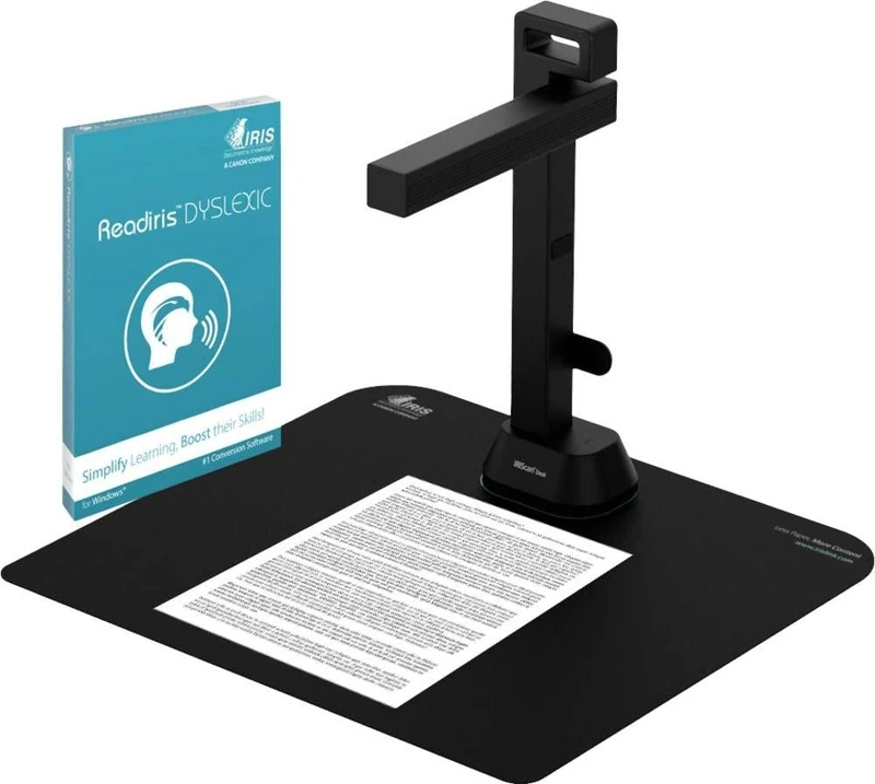 IRIScan Desk 6 Pro Dyslexic - A3 Video Scanner Couleur de Documents, Scan vers Text to Speech, Lecture Mot à Mot, Scan vers PDF, Word, JPG, Video Caméra USB, Windows