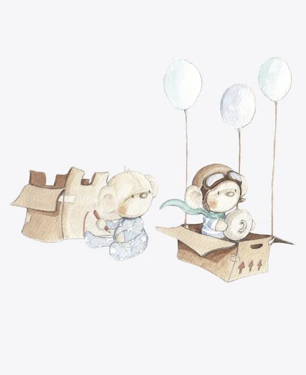 A Box Stork Dreams Wall Stickers