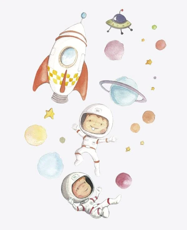 Planets Stork Dreams Wall Stickers
