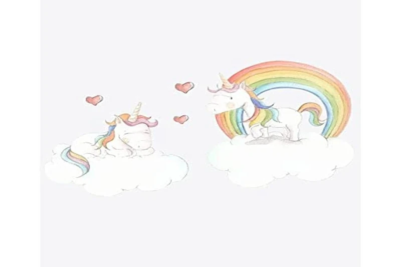 Stork Dreams Wall Stickers - Twin Unicorn