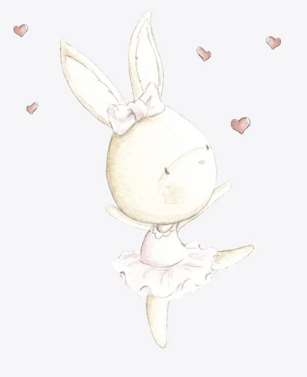 Dance Rabbit 01 Stork Dream Wall Stickers