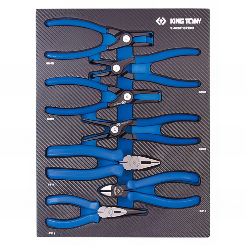 King Tony 940207GPE05 Module Espuma + Pp 7 Plierss (#66) for DIYers & Professionals, Designed for Repair, Installation and Workshop tasks - Image 1