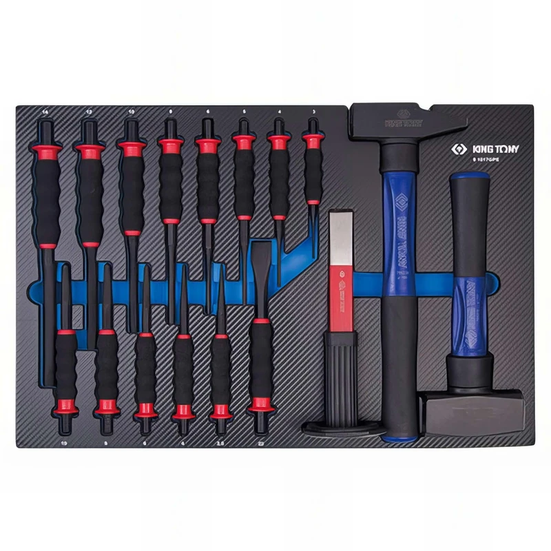 King Tony 91017GPE Module Espuma + Pp 17 Herramientas De Golpe for DIYers & Professionals, Ideal for Repair, Installation and Workshop tasks