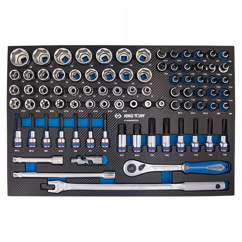 King Tony 94584MRE01 Module Espuma + Pp Sockets 1/2" Y Accesorios for DIYers & Professionals, Built for Repair and Installation tasks, 84 Pieces