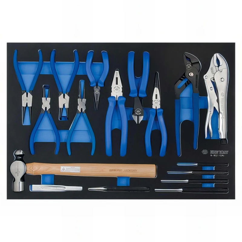 King Tony 990217GRV Module Espuma + Pp Plierss + Herramientas De Golpe for DIYers & Professionals, Made for Repair, Installation and Workshop tasks, 17 Pieces - Image 1