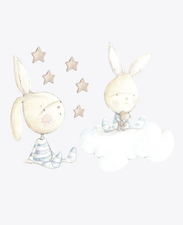 Stork Dreams Wall Stickers - Twin Rabbit