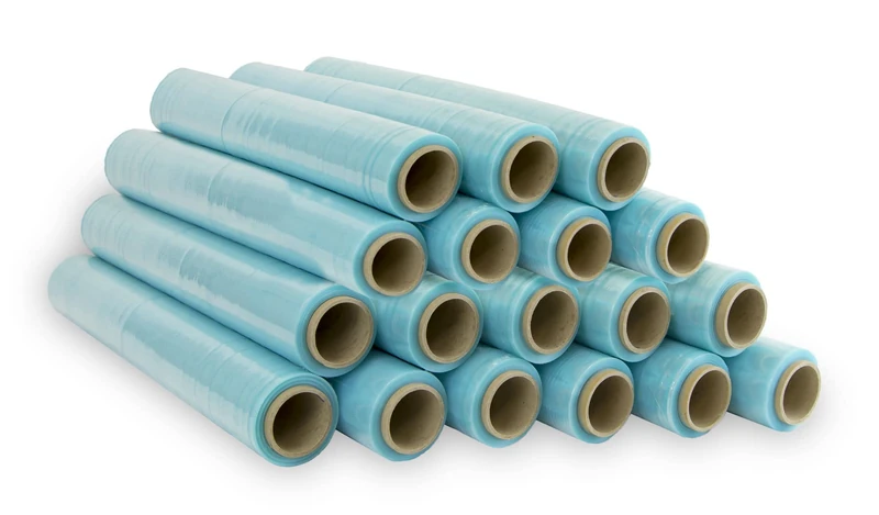 Elastic Plastic Stretch Film Transparent 70% Recycled 50cm Extendable 300m Long Heavy Duty Packing Palletising (18 Rolls)