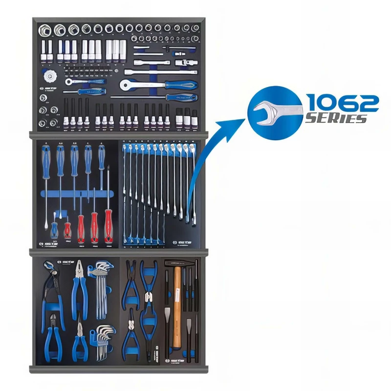 Composición de 155 herramientas Bandejas EVAWAVE
