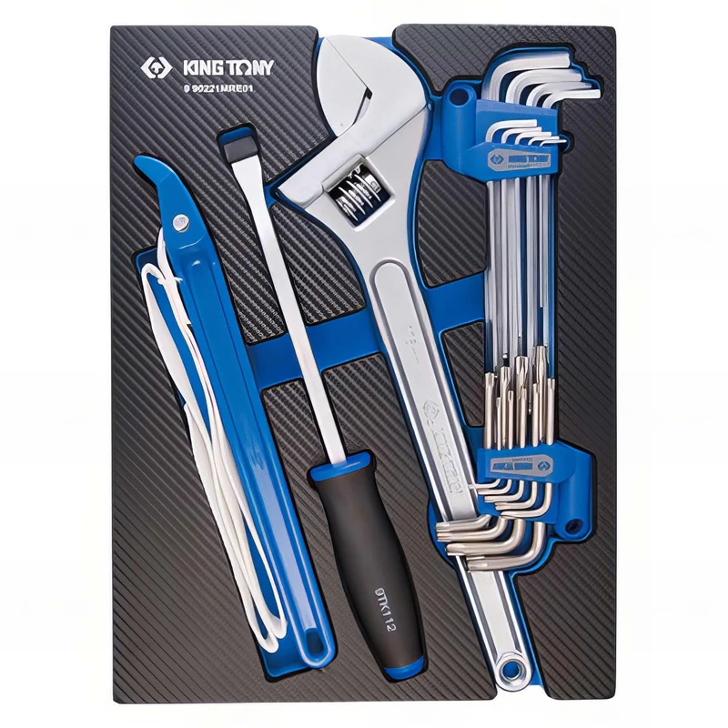 King Tony 990221MRE01 Module Espuma + Pp Plierss Y Wrenchs Macho for DIYers & Professionals, Ideal for Repair and Installation tasks, 21 Pieces - Image 1