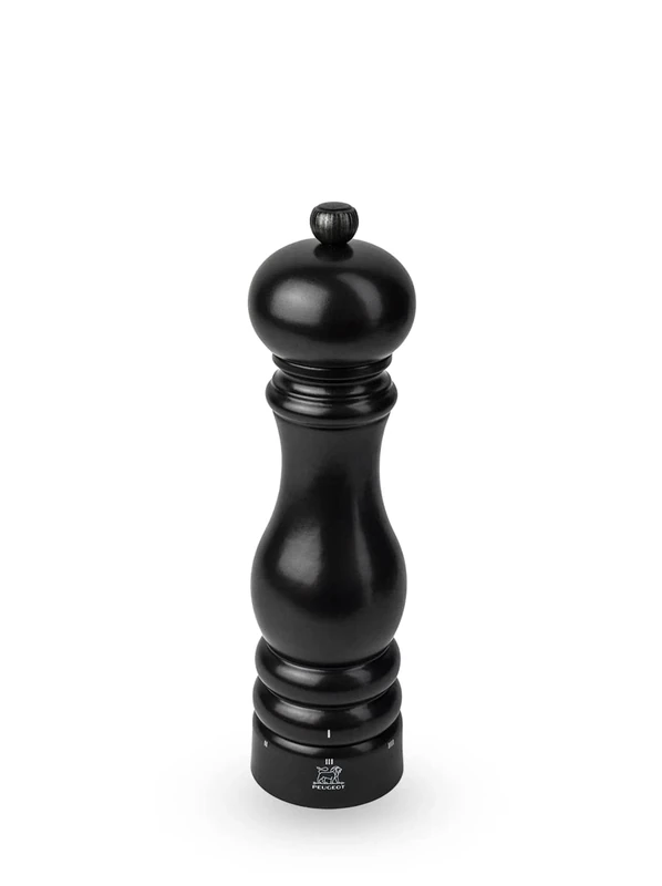 PEUGEOT - Paris u'Select 22 cm Pepper Mill - 6 Predefined Grind Settings - Made with PEFC Certified Wood - Made in France - Satin Black Colour