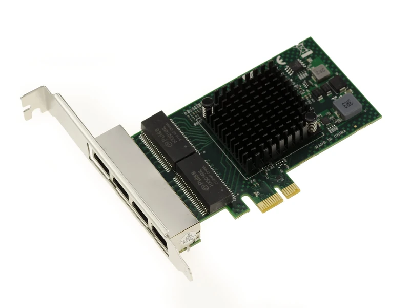 KALEA-INFORMATIQUE PCIe x1 4 port RJ45 QUAD LAN GIGABIT ethernet 10 100 1000Mb 1G network controller card - BroadCom BCM5719 - Low and High Profile