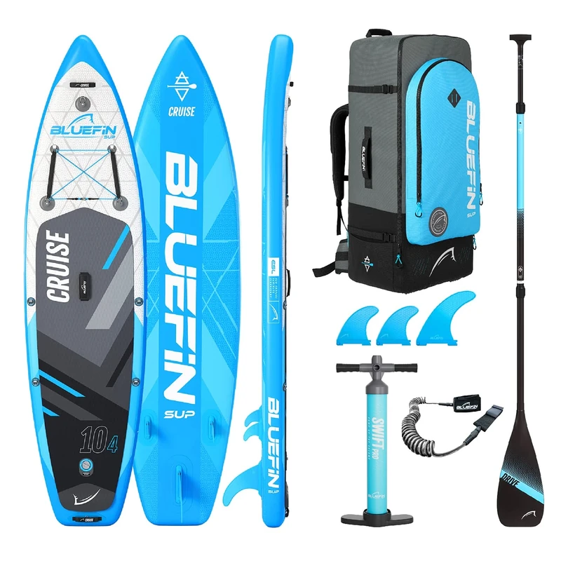 Bluefin SUP Cruise 10'4 Inflatable Paddle Board Adult SUP board Bluefin SUP Cruise SUP 10'4 SUP Portable & Travel Safe Paddle Board Accessories included