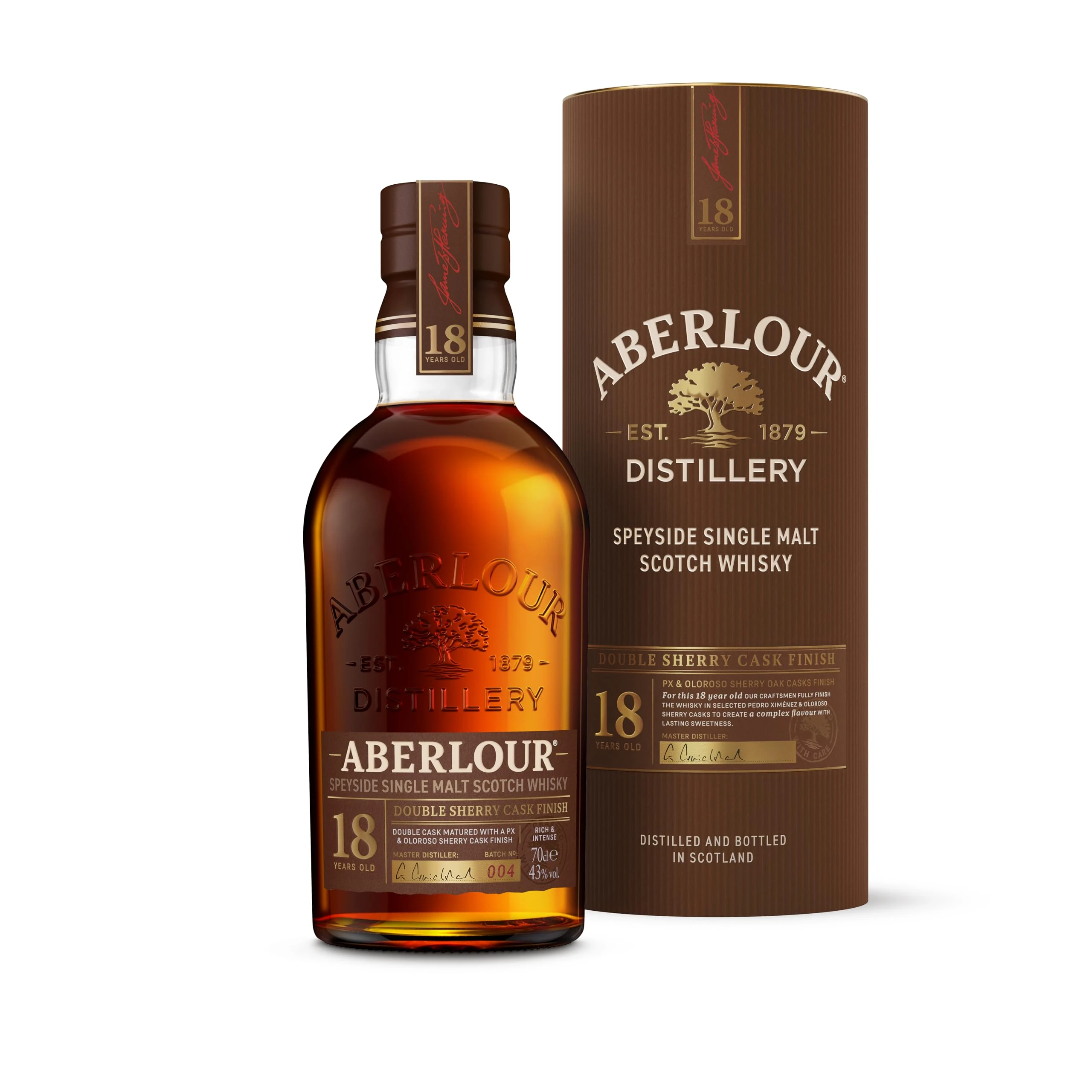 Aberlour 18 Year Old Single Malt Scotch Whisky (Double Cask Matured), 70 cl with Gift Box