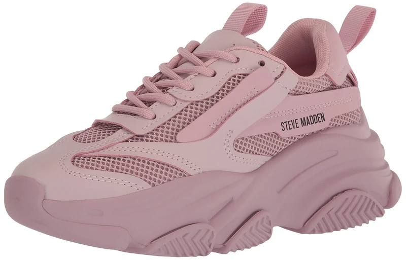 Steve Madden Women's Possession Sneaker, Dusty Pink, 4.5 UK