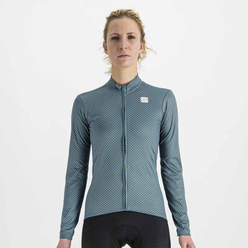 Sportful 1122508-464 Checkmate W TH JRS Women's T-Shirt Berry Blue Beetle POMPELMO L