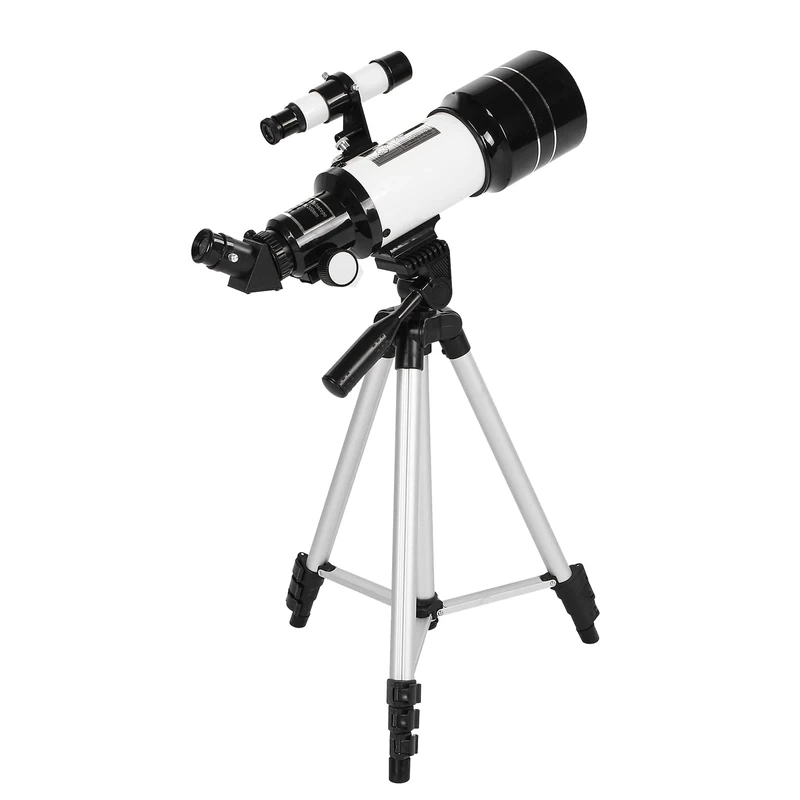 Astronomical Telescope,70mm Astronomical Telescope 150X High Power Monocular Telescope Refractor Spotting Scope with 5×24 Finder Scope Tr Filter 3X Barlow Lens for Star Gazing Bird Watching