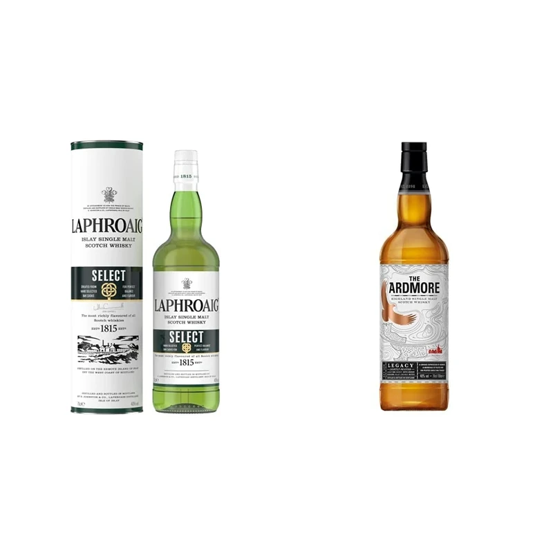Laphroaig Select Islay Single Malt Scotch Whisky, 700ml & The Ardmore Single Malt Scotch Whisky, 70cl