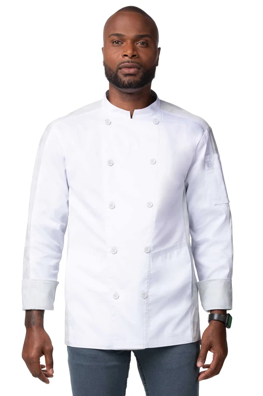Chef Works Men's Mojave Chef Coat, White, L