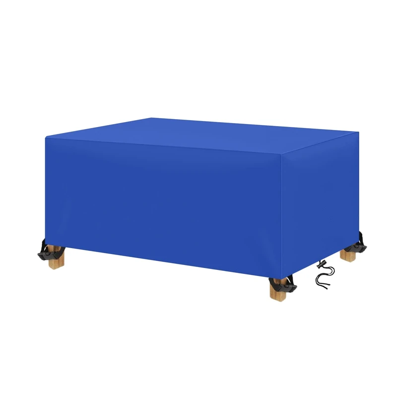 AXFZZRS Garden Furniture Cover Waterproof, Blue Heavy Duty 420D Oxford Fabric, Rectangular Patio Table & Chair Set Cover, Windproof, Anti-UV, 230x130x80cm