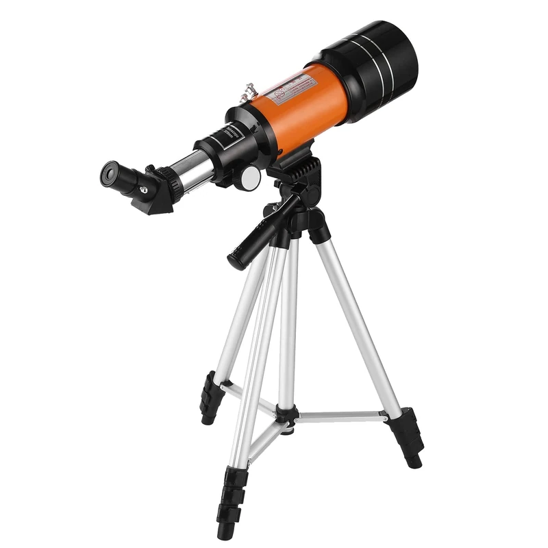 Astronomical Telescope,70mm Astronomical Telescope 150X High Power Monocular Telescope Refractor Spotting Scope with 5×24 Finder Scope Tr Filter 3X Barlow Lens for Star Gazing Bird Watching