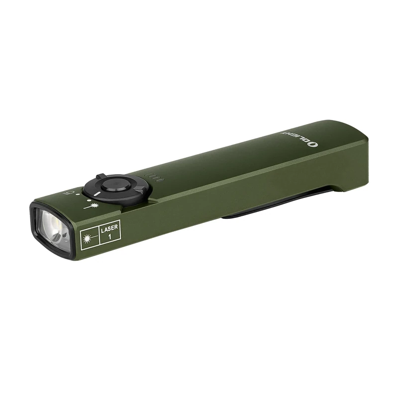 OLIGHT Arkfeld EDC Flashlight, 1000 Lumens Rechargeable LED Torch with Green Beam and White Light, Super-Thin Build Flat Flashlight with Clip for Outdoors, Emergency, Work (Green, CW: 5700~6700K)
