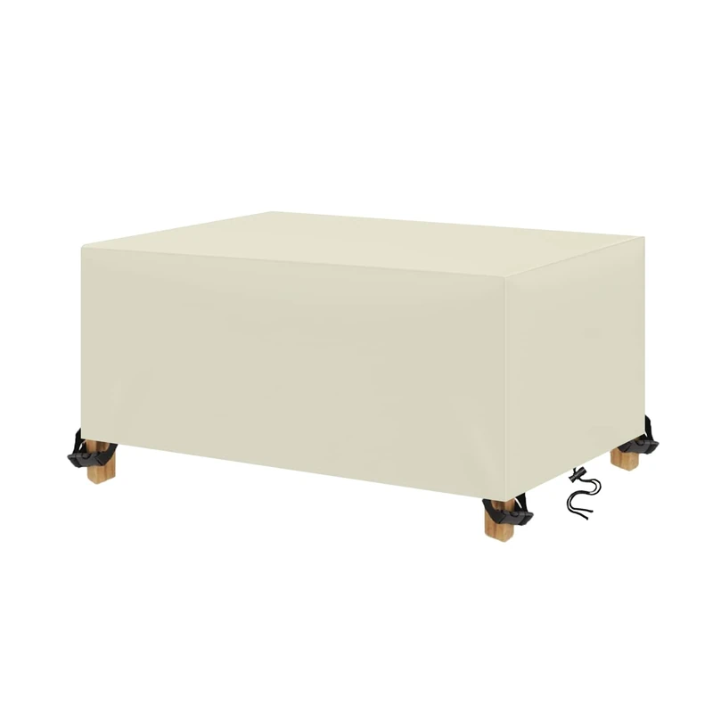 Garden Furniture Covers Waterproof, Outdoor Table Covers,Garden Table Cover420D Heavy Duty Anti-Tear Oxford fabric Windproof, Anti-UV,for Chair and Table Rattan Sofa Cover(230x140x75cm,creamy-white)
