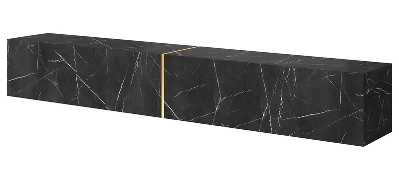 Selsey BISIRA TV Lowboard, Black, 200 cm