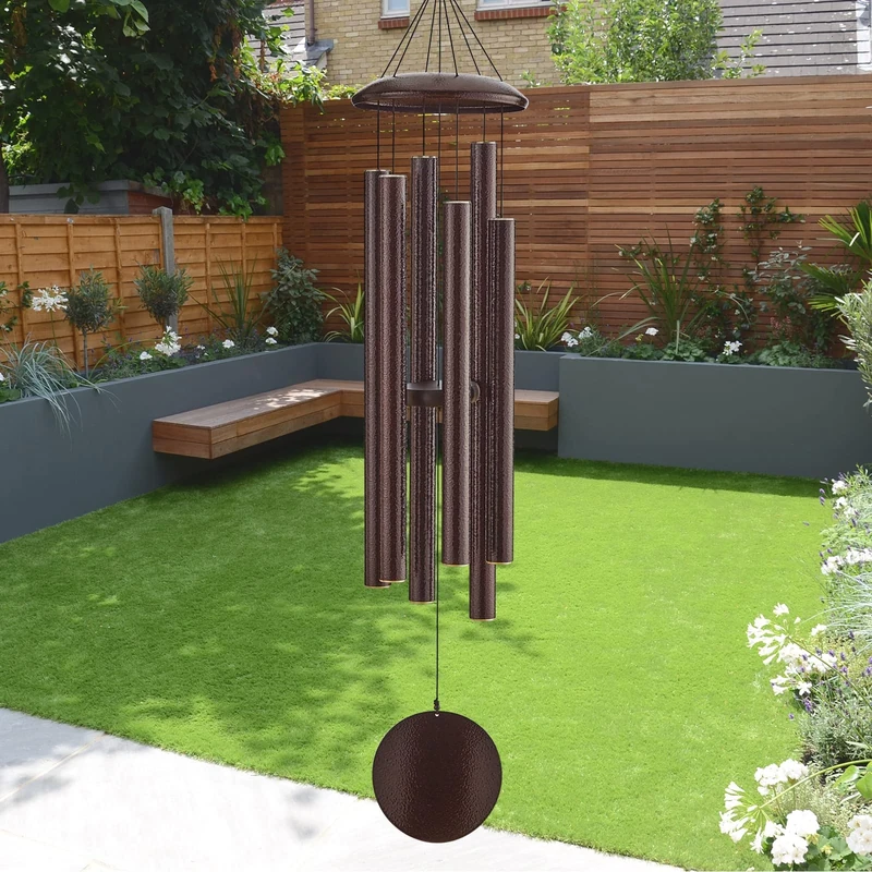 Large Wind Chimes 48" for Outside Deep Tone,Sympathy Memorial Wind Chimes for Loss of Loved One, Deep Tone Wind Chimes Outdoor Clearance with 6 Heavy Tuned Aluminum Tubes for Garden,Yard and Lawn
