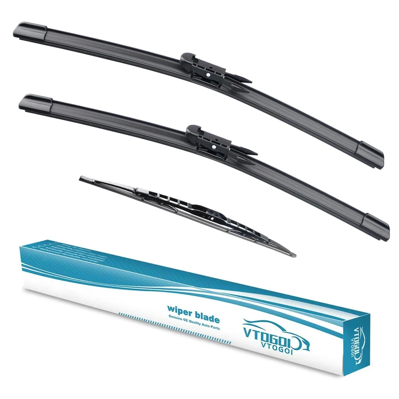 VTOGOI Original Factory Quality windshield wiper blades front and rear set Replacement for Audi Q7 2006-2015 - 26"+26"+14" (Pack of 3)