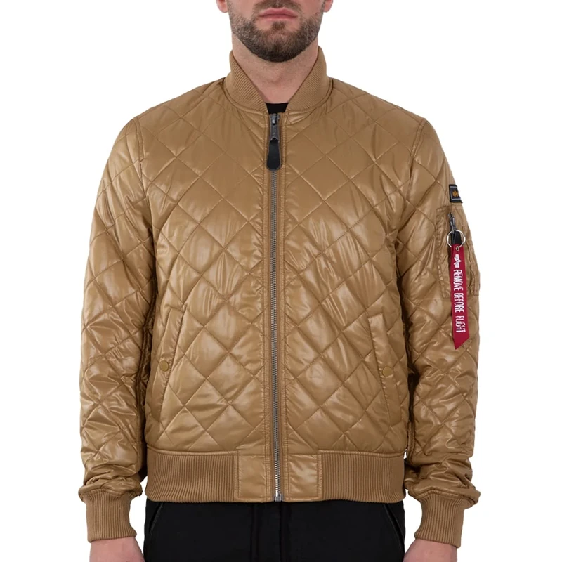 Alpha Industries Men's MA-1 DQ Bomber Jacket, Khaki, XXL