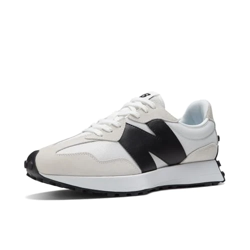 New Balance Men's 327 Shoes, White/Black, 4/M