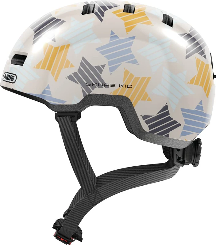ABUS Skurb Kid children's helmet - robust bike helmet in skater look with space for a pigtail and a variety of designs - for girls and boys