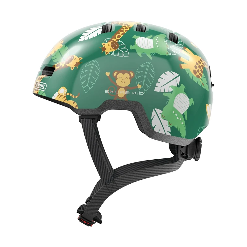 ABUS Skurb Kid children's helmet - robust bike helmet in skater look with space for a pigtail and a variety of designs - for girls and boys