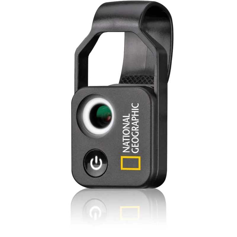 National Geographic Mobile Phone Microscope 200x with CPL, 2 Brightness Modes and Universal Clip, Compatible with 98% of Mobile Phones, No Additional App, 9118500