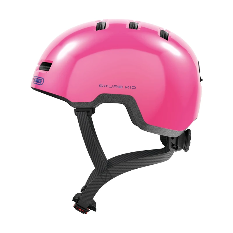 ABUS Skurb Kid children's helmet - robust bike helmet in skater look with space for a pigtail and a variety of designs - for girls and boys