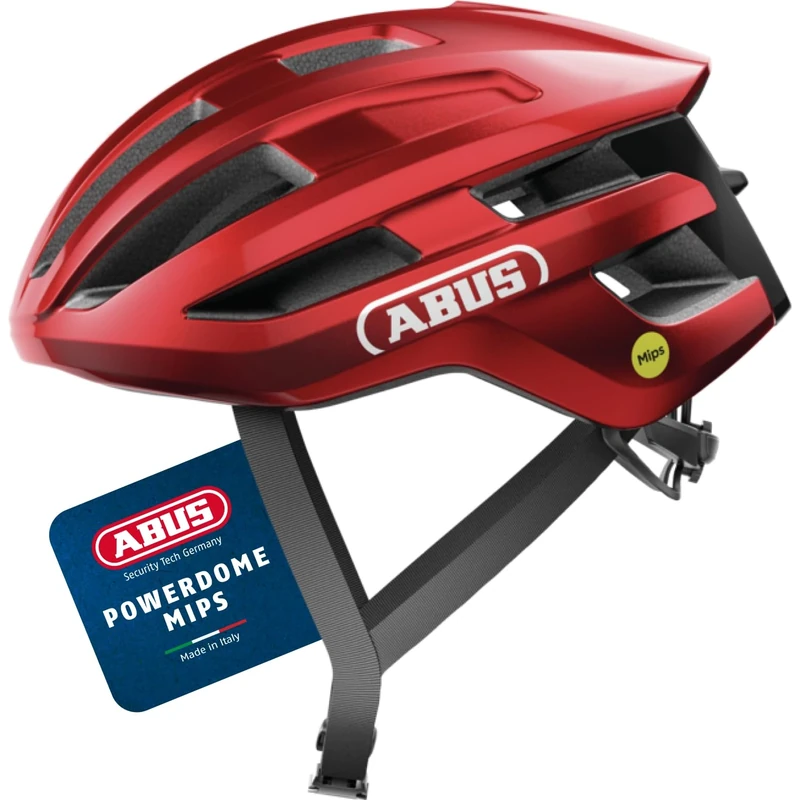 ABUS PowerDome MIPS road bike helmet - lightweight bike helmet with clever ventilation system and impact protection - Made in Italy - for men and women