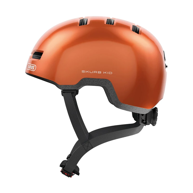 ABUS Skurb Kid children's helmet - robust bike helmet in skater look with space for a pigtail and a variety of designs - for girls and boys