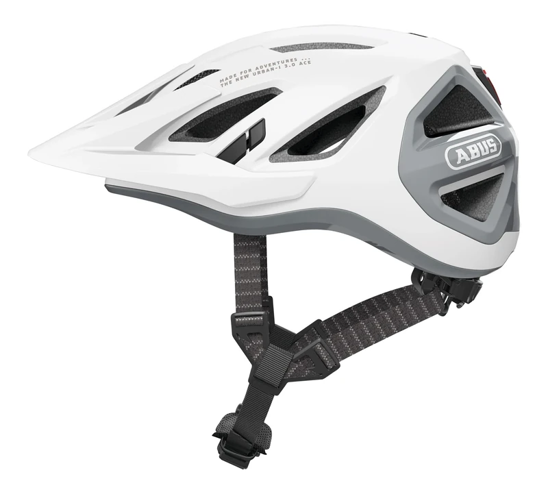 ABUS Urban-I 3.0 ACE city helmet - sporty bike helmet with LED rear light, extended peak and magnetic fastener - for men and women