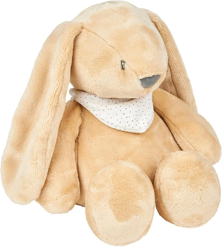 Nattou - Night Light Cuddly Bunny, Light Up Baby Comforter, Night Light for Children, White Noise Machine, Baby and Toddler Sleep Aid, PETA Approved and Vegan, Light Brown